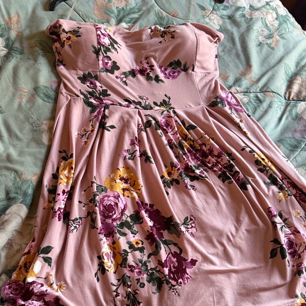No boundaries Pink Floral Mini Dress